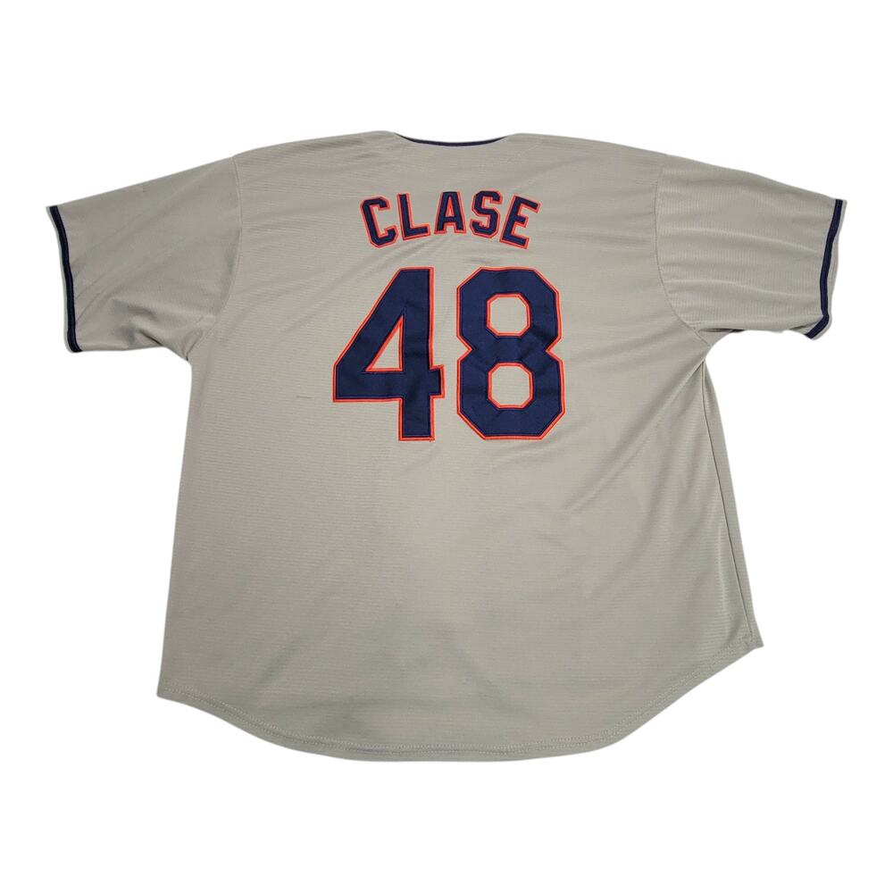 Nike Cleveland Guardians Emmanuel Clase 48 MLB Baseball Jersey Mens 3XL Grey